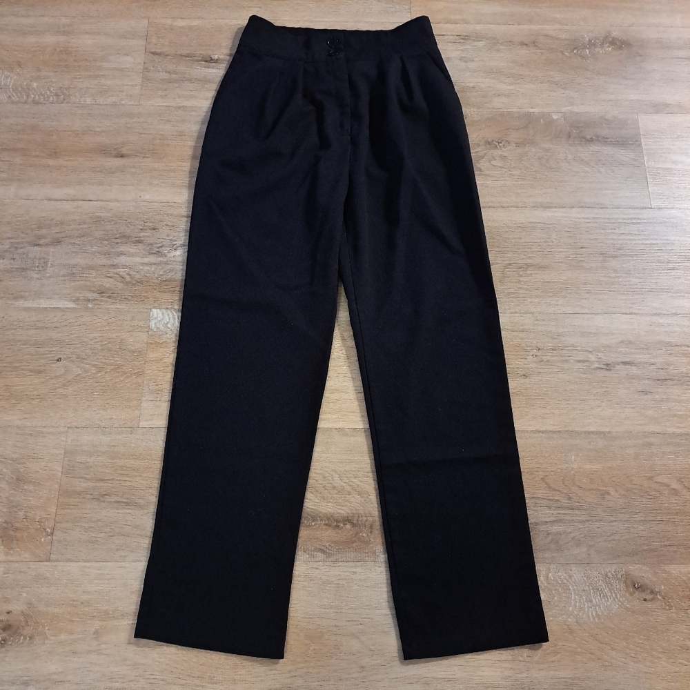 DAZY Black Front Pleat Vintage Style Pants Women's Size Small